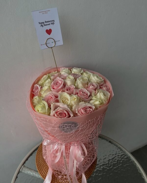 30 tangkai full roses fresh flowers