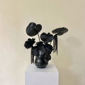 all black in vase