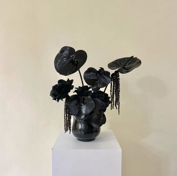 all black in vase