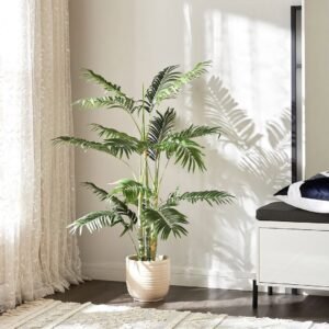 Bringing the outdoors in with my artificial Areca palm tree