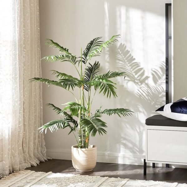 Bringing the outdoors in with my artificial Areca palm tree