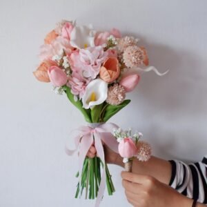 Pearl Artificial Hand Bouquet