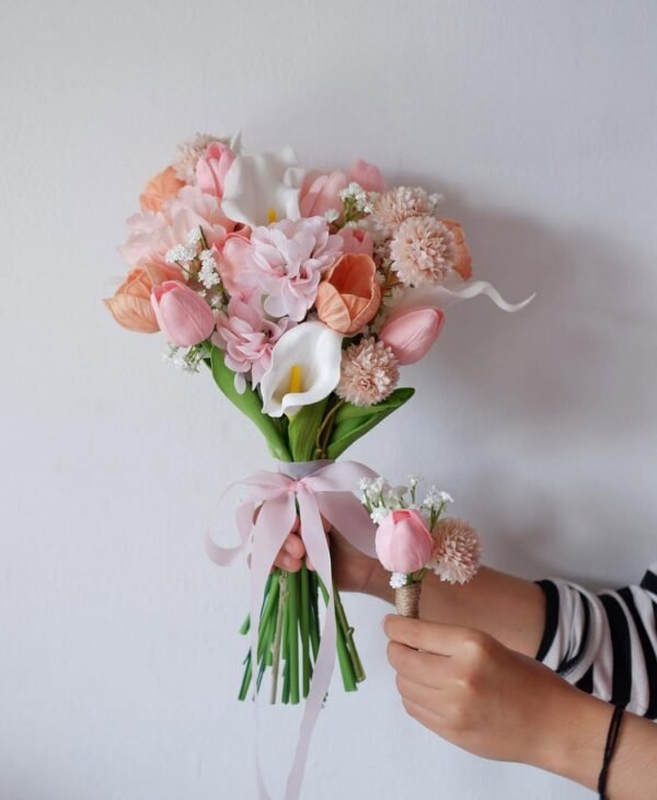 Pearl Artificial Hand Bouquet