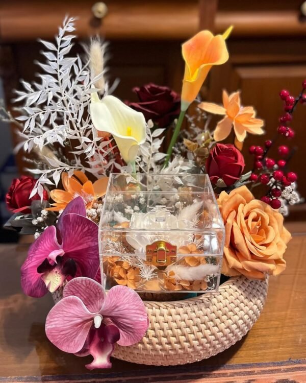 Mahar & Ring set in rustic traditional theme for wedding ceremony