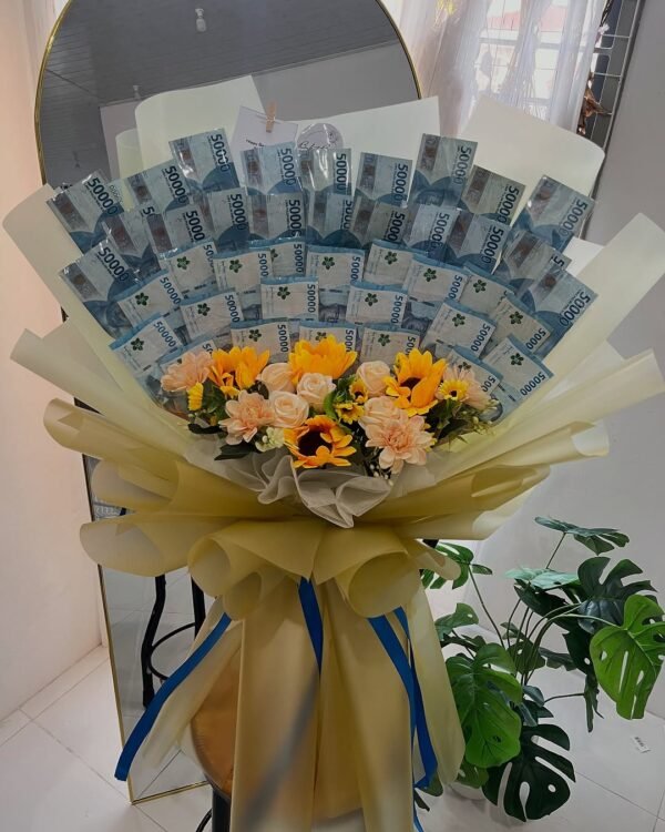 Buket money 40llembar mix artificial flowers